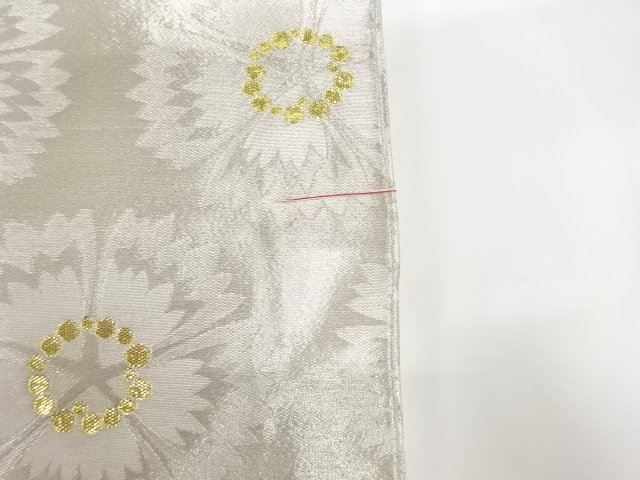  未使用品　花模様織り出し　名古屋帯